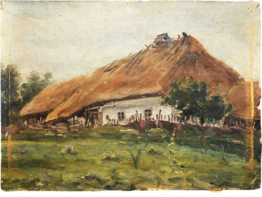 Неизвестный художник (южнорусская школа). Деревенский дом 